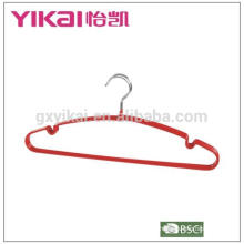 Top sale PVC coated metal agent hangers with notches amd bar